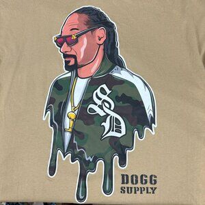 Snoop Dogg Supply Graphic Tee L/G 60% Cotton 40% Polyester Tan Shirt